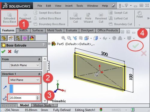 آموزش استفاده از Mirror Command در سالیدورک